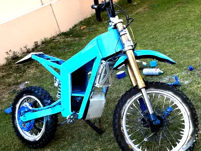 Electric off-road dirt bike (project) - needs battery & final assembly but front tube need to change