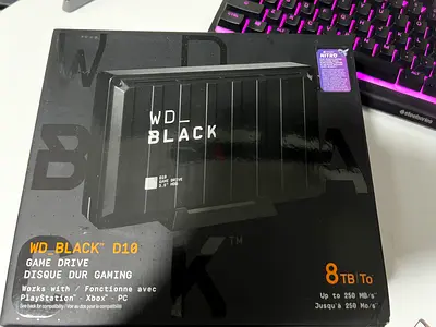 WD Black D10 8TB Game Drive (Works with PS5/Xbox/PC) - Like New