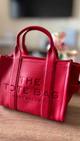 Red Marc Jacobs 'The Tote Bag' small leather tote