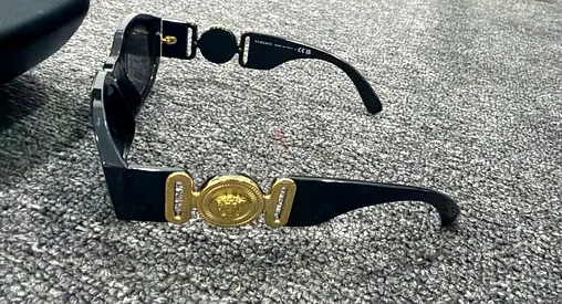 Tribute Oval& Dark Grey Versace Unisex Sunglasses