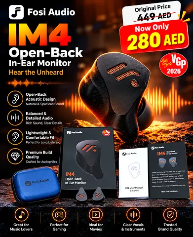 Fosi Audio IM4 Open-Back IEM Earphones