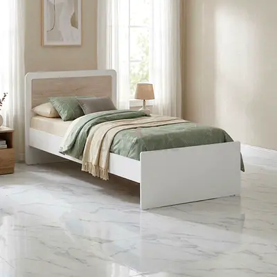 New Ivory Single Bed - 90x200 cm