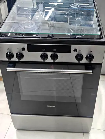 Siemens freestanding gas cooker with oven - stainless steel