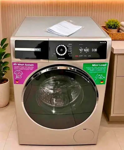 Free Delivery- BOSCH Series 8 9KG Washing Machine Full Touch Panel Control (Good Condition)