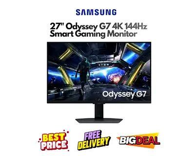 Samsung 27 Inch Gaming Monitor Dubai - Odyssey G70D 144Hz - Excellent Condition, FREE DELIVERY