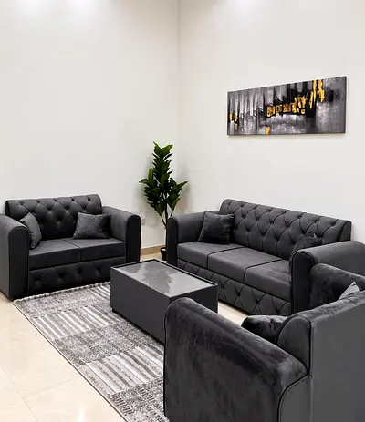 6 seater brand new dark grey color available you can get from us