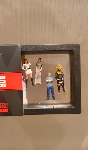 Set of 4 MoreArt Miniature Character Figures. 1/64 Scale