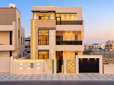 Luxury villa for sale in Al-Haliyo 2 – Modern design, exceptional location, swimming pool, and the