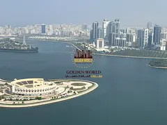For annual rent in Al Majaz 3, a 2-bedroom apartment with a living room, open sea view, 1 master bed