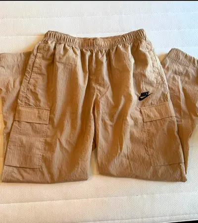 Nike beige cargo track pants