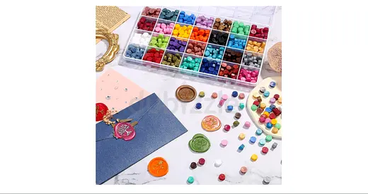 Sealing Wax Seal Stamp Kit with Box 24 Colors