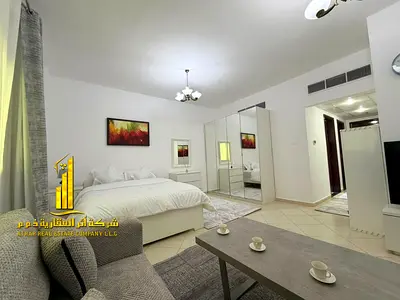 A golden opportunity: A luxurious, fully furnished studio for monthly rent in Al Nuaimiya 2, Al Hamour Tower – Ajman ✨