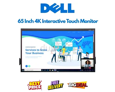 DELL 65 Inch Monitor - Interactive Touch 4K Monitor - Fair Condition, FREE DELIVERY, WARRANTY