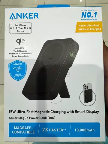 Anker 10,000mAh MagGo Wireless Power Bank (15W, MagSafe Compatible)
