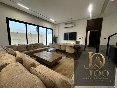 Fully furnished 5-bedroom villa (all master bedrooms) with VIP-standard furnishings | Majlis and living area + maid's room | Large courtyard and parki