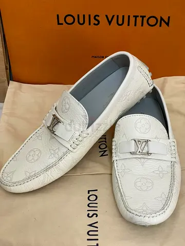 White Louis Vuitton Men's Loafers - Size UK 8.5 , Excellent Condition