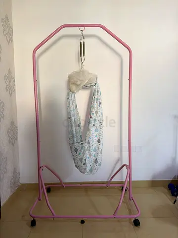 Baby hammock swing with metal stand - gently used