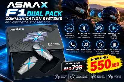 ASMAX F1 Motorcycle Bluetooth Headset with Smart Voice Control