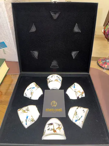 Roberto Cavalli Garden's Birds Set 6 Arabic Cup