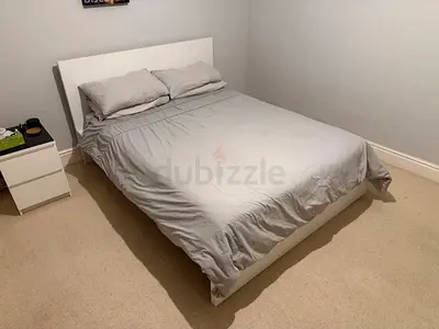 ikea king size bed with mattress and storage drawers