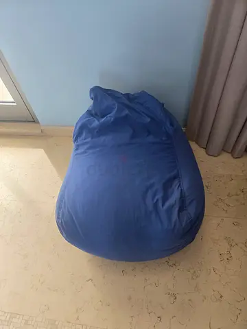 Blue Bean Bag Chair - Comfortable Lounger in Good Condition