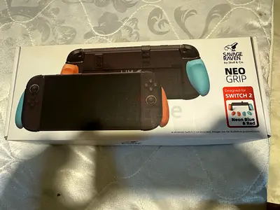 Savage Raven Neo Grip for Nintendo Switch (Neon Blue & Red) - New in Box