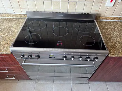 Smeg Electric Ceramic Cooking Range 90x60cm With Dual Fan Excellent Condition