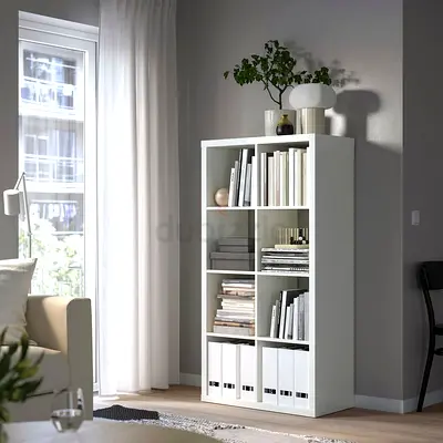 White 8-Cube Bookcase / Storage Shelf - Good Condition