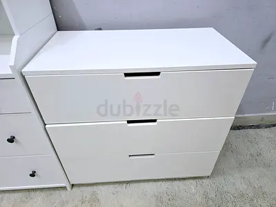 White 3-Drawer Chest / Dresser - Compact and Modern