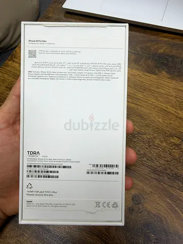 Like-new iPhone 16 Pro Max, 256GB, Black Titanium with Apple Care Plus