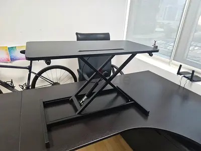 Adjustable Standing Desk Riser / Sit-Stand Converter - Black perfect for back pain and coxxcy issue