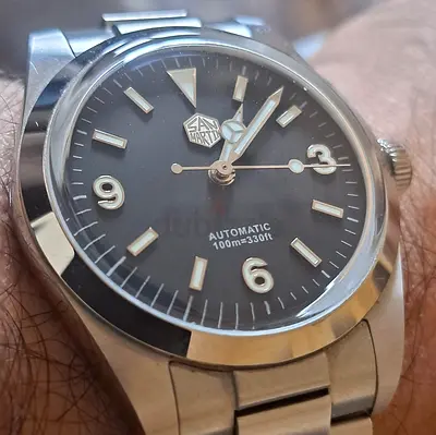 San Martin Explorer 36mm Automatic Men's Stainless Steel Watch - 100m
