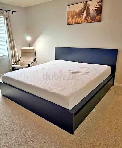 Ikea King Size Bed with Mattress Available in Perfect Condition