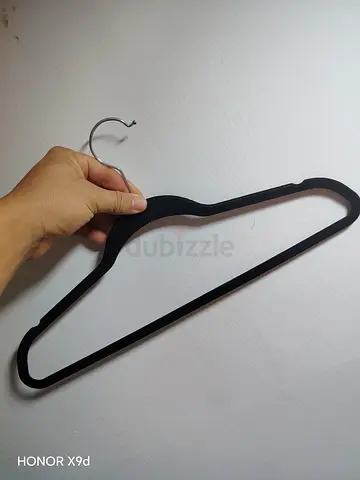 Set of non-slip velvet clothes hangers (single shown)