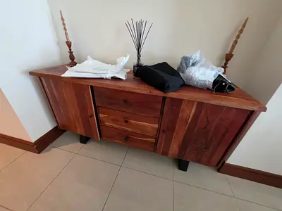 High Quality Solid Wood Marina Home Bed with two side Tables and dressing table without mattress