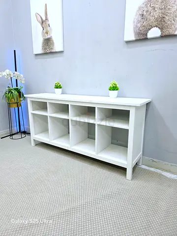 White 8-Cube Storage Shelf / Shoe /tv Rack — Good Condition