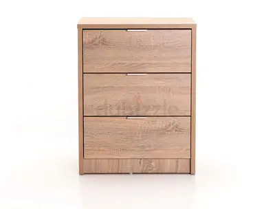 Light Oak 3-Drawer Chest / Bedside Cabinet - Good Condition