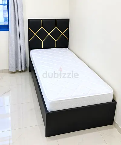 Single 90x190 size velvet Bed including mattress available