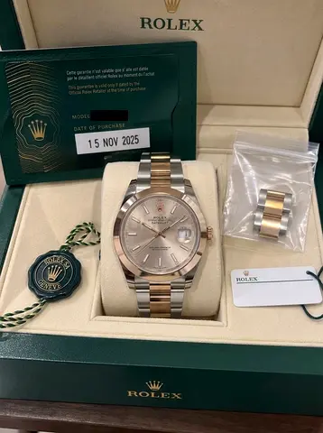 Rolex Datejust Two-Tone Oystersteel & Everose Gold, 41 mm with Papers