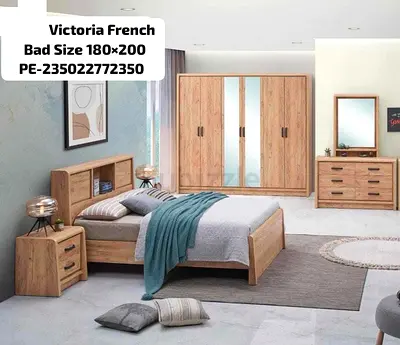 Victoria French King Size Complete Bed,Rooms Seat Made in Thailand