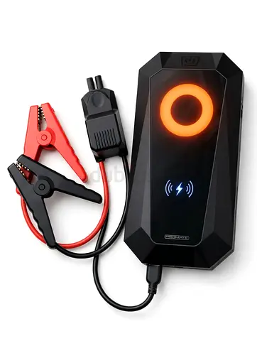 Portable Car Jump Starter and Wireless Power Bank - Compact, without box