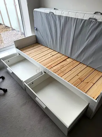 IKEA BRIMNES convertible bed with 2 drawers
