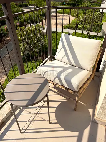 Two outdoor rattan lounge chairs with cushions (IKEA TVARÖ / FRÖSÖN)