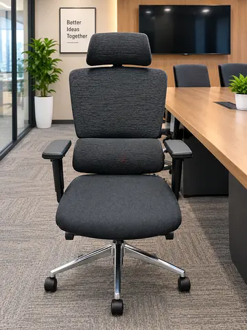 Ergonomic High-Back Office Chair with Headrest — Good Condition