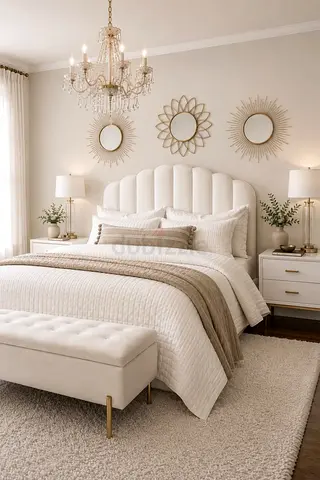 New Elegant style 160*200 white colour queen size bed