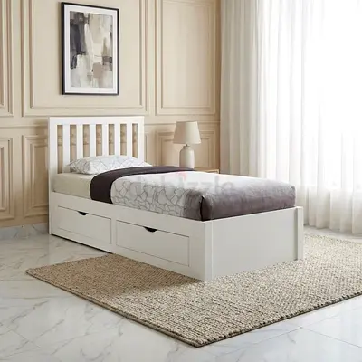 New Movo Patara Single Bed with 4 Drawers - 90x200 cm