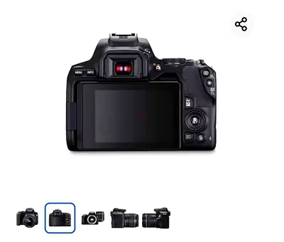 Canon EOS 250 D DSLR camera body with lens - slightly used with box and no scratches used 10 times