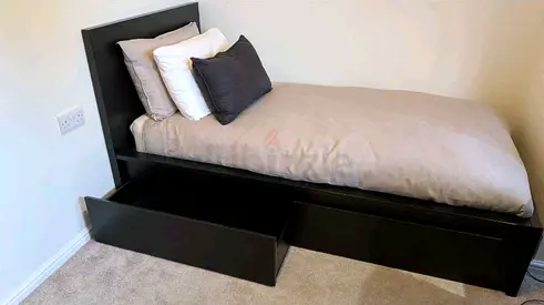 ikea single bed +  mattress