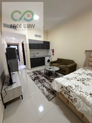 Furnished studio for monthly rent in Ajman 🔥  Al Muwaihat area