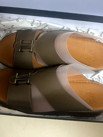Brand new men's leather cavallo slide sandals  - size 42 for 400 (original price 1200)